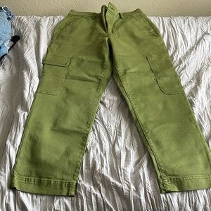 Green cargo pants size 8